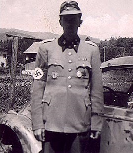 Austria - Richard C. ''Dick'' Hoover (C Co, 1st BN) in a German uniform.jpg