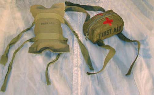 Packet, First Aid, Parachute. Two types were issued, zippered version on the right.jpg